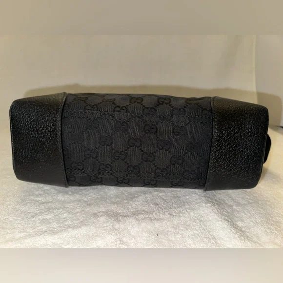 GUCCI GG Canvas/Leather Shoulder Bag Black. - Picture 3 of 15